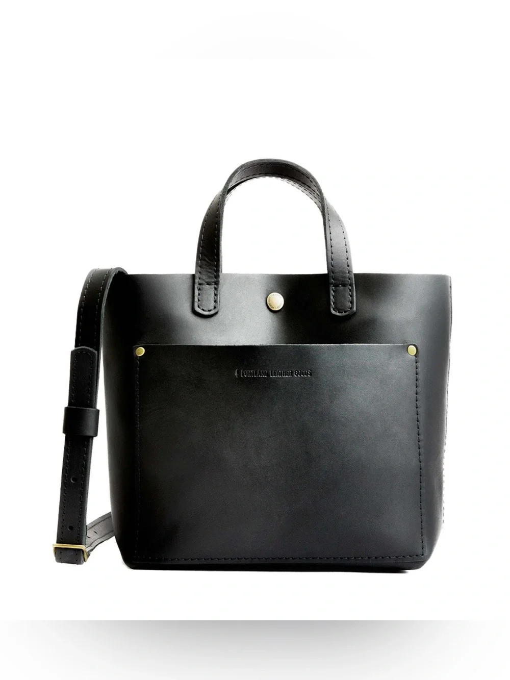 Portland Leather Goods Mini Snap Crossbody Tote Bag for Women Durable & Unlined